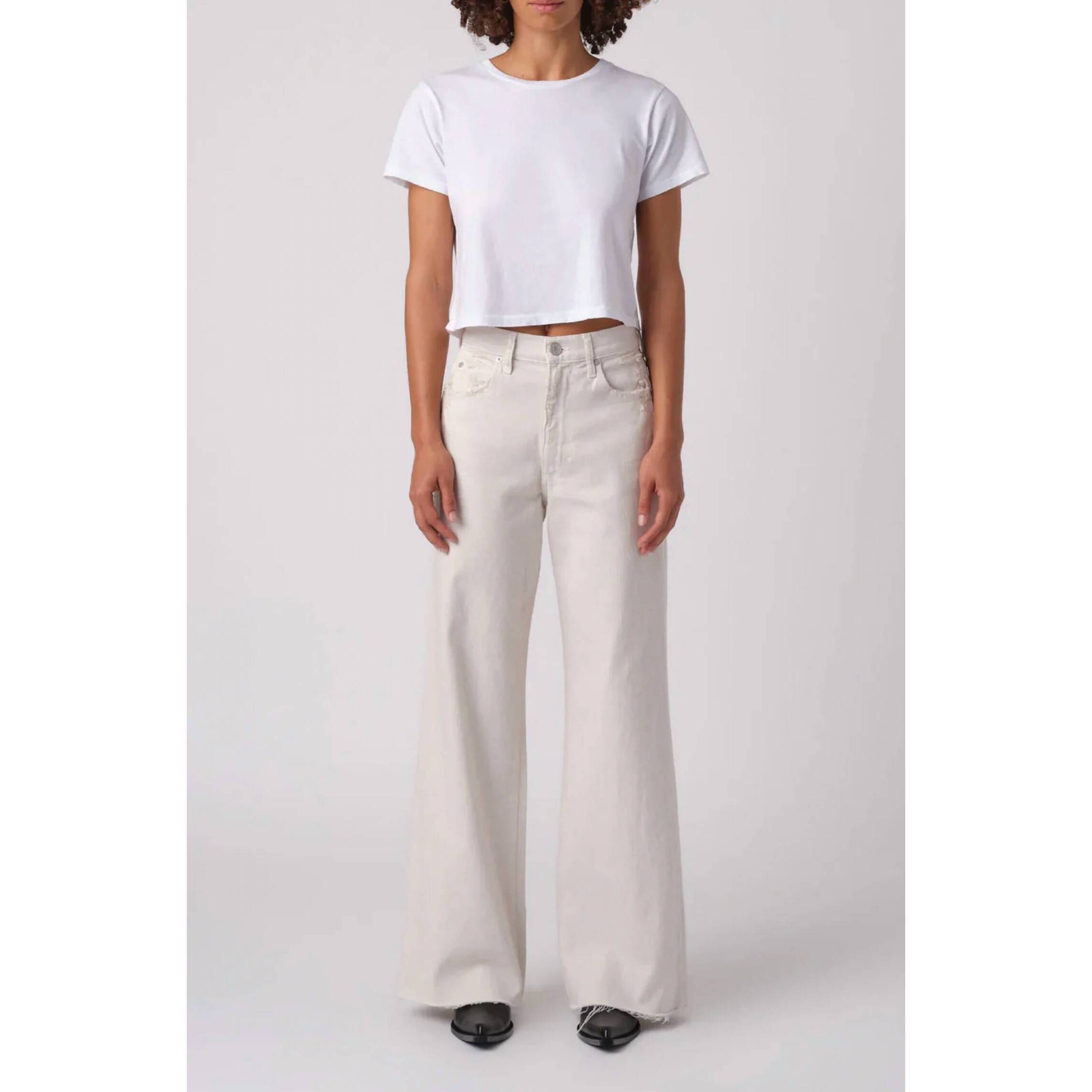 New Amo Frida High-Rise Wide Leg Denim In White Oak